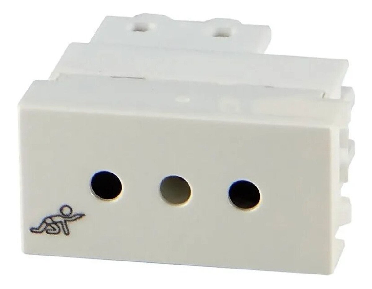 Plaqueta Llave Bipolar + Un Toma 3 En Línea - Molveno Aym - Imagen 3