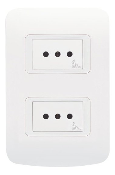 Plaqueta Con Dos 3 En Línea Molveno - Aym Ferretería Blanco - Imagen 3