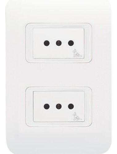 Plaqueta Con Dos 3 En Línea Molveno - Aym Ferretería Blanco