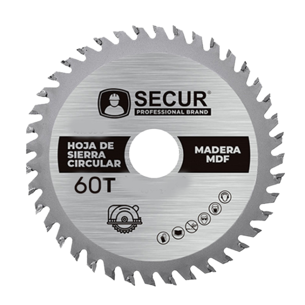 Disco Sierra Corte Madera 10'' Profesional 60 Dientes Secur