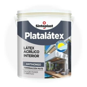 Látex Acrílico Int/Ext Blanco Mate 18Lts Platalatex