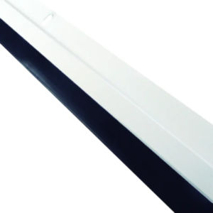 Zócalo Aluminio con goma color Blanco para Puertas 80cm