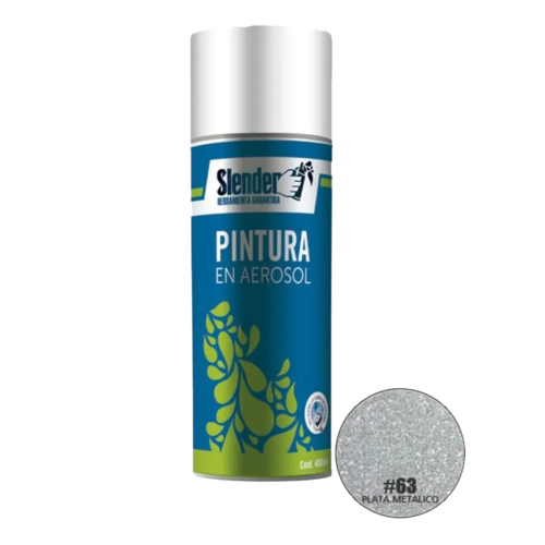 Aerosol color Plata Metalico (63) 400ml Slender - Imagen 2