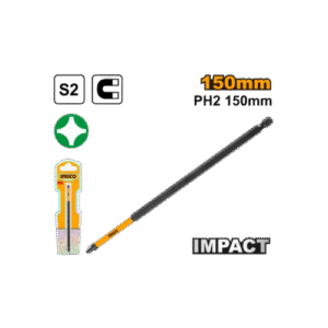 Punta Impacto Alargada S2 PH2 x 150mm Imantada Ingco