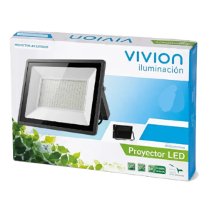 Foco Reflector Led 50w Negro Ip65 (luz Fría) Vivion